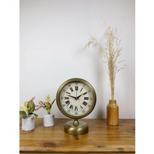 Nacario Mey Ithalat® Eskitme Metal Masa Saati 25×20 cm