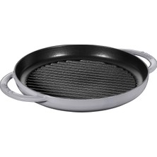 Delixa Staub Grill Pans Çift Kulplu Döküm Izgara Tava