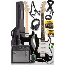 Delixa RPH-30WB-50AMP Gül Klavye Sss 50W Amfili Elektro Gitar Seti