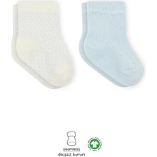 Nacario Mey Ithalat® Puan Derby Penye Soket Çorap 2'li BS10103 Ekru