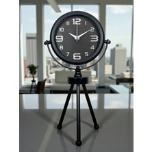 Nacario Mey Ithalat® Siyah Zarif Üç Ayaklı Masa Saati