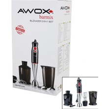 Shopwave Barmix  3in1  Blender Seti  Çelik 2li Mikser   Çelik Rondo Bıçak   Çelik 4 Kanatlı Bıçak   1000W (5047)