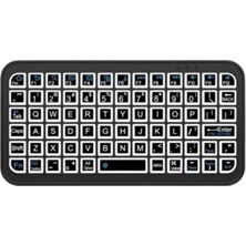 Epilons Şarjlı Kablosuz Mini Rgb Klavye Uzun Pil Ömürlü