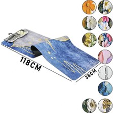 Shopwave 3D Renkli Desenli - D.gen 38X118CMSU Emici Sihirli Banyo Paspas Pvc - Elastik (5047)