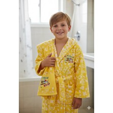 Özdilek Sponge Bob Sarı Lisanslı Çocuk Bornoz Seti 9-10 Yaş