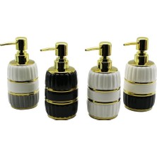 Shopwave Şişe Gold Kapak - Boğum Seramik Sıvı Sabunluk 6X11CM (5047)