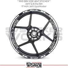 Rks SRK125R Sticker Jant Içi Yazı ve Dış Şerit 24'lü Set Sticker Etiket