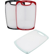 Shopwave 40X24CM  Büyük  Plastik  Kesim Panosu  Kaymaz Silikon Kenarlık - 10MM Kalınlık (5047)