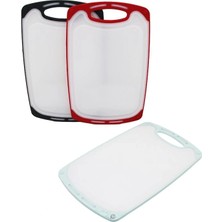 Shopwave 31X20CM  Küçük  Plastik  Kesim Panosu  Kaymaz Silikon Kenarlık - 10MM Kalınlık (5047)