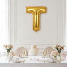 Runaway Altın T Harf Balon 1m Parti ve Dekor
