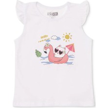 Hellobaby Hellobaby, Kız, Atlet Tshirt, Plaj Baskılı, Bisiklet Yaka, Atlet