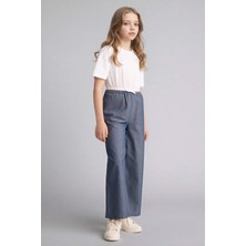 DeFacto Wide Leg Jean Görünümlü Pantolon Kız Çocuk G6814A826SM