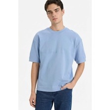 DeFacto Nefes Alabilir Pamuklu Nefes Alabilen Loose Fit Baskılı Tişört F8129AX26SP