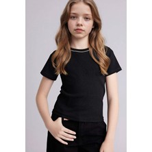 DeFacto Fitilli Kaşkorse Tişört Kız Çocuk G7234A826SM