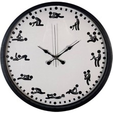 Gizli Renkler Censan Kamasutra Temalı (Pozizyonlu) Duvar Saati Siyah