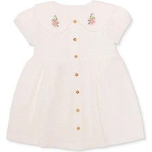 Hellobaby Hellobaby, Kız, Elbise, Çiçek Baskılı, Düğmeli, Vintage Girl, Bebe Yaka, Kısa Paça, Kısa Kol