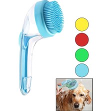 Shopwave Kedi - Köpek - Evcil Hayvan Yıkamafırçası Silikon Şampuan Hazneli=mika Kristalplastik Sap (5047)