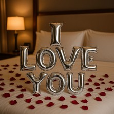 Runaway I Love You Folyo Balon Gümüş Evlilik Teklifi Dekoru