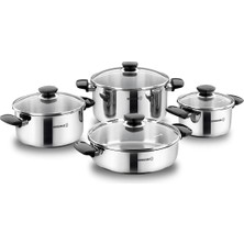 Delixa Korkmaz Kappa 8 Parça Tencere Seti