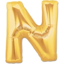 Shopwave N Harf Folyo Balon Altın Renk  40 Inç (5047)