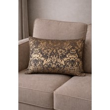 Lena Maison Lalezar Varaklı Kırlent Kılıfı Vizon-Gold 30X47 cm