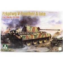 Takom 2176, 1/35 Pzkpfwg.v Panther A Orta Sınıf Geç Dönem Tankı( 2 In 1 [SD.KFZ.171/268]) Plastik Maketi