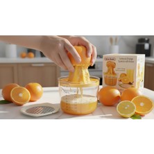 Wenken Hazneli Limon ve Portakal Sıkacağı - Ölçü Kaplı Pratik Manuel Meyve Sıkıcı