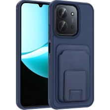 Techaks Redmi 15C Kılıf Kartlıklı Tpu Zore Bikart Kapak - Lacivert