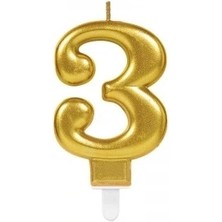 Shopwave 3 Rakam Mum Gold Renk (5047)