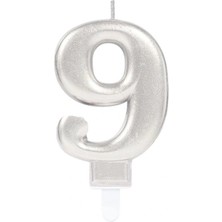 Shopwave 9 Rakam Mum Gümüş Renk (5047)