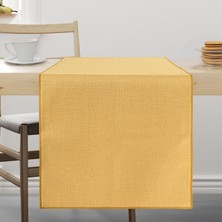 Schafer Home Bianca Keten Polyester Runner 40X160 cm 1 Parça-Açık Hardal