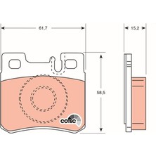 TRW Xmpdby Arka Balata Mercedes W210 95-99 W124 86-93 W201 190E 89-93 W202 95-00 S202 96-01