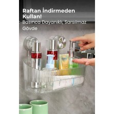 Mr. Güzellik Vantuzlu Vakumlu Şampuanlık & Baharatlık Rafı | Delmeden Montajlı Duş Rafı Organizer