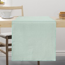 Schafer Home Bianca Keten Polyester Runner 40X160 cm 1 Parça-Mint Yeşili