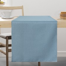 Schafer Home Bianca Keten Polyester Runner 40X160 cm 1 Parça-Açık Indigo