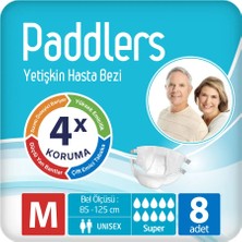 Paddlers Yetişkin Hasta Bantlı Bez Medium 8 Adet – Deneme Paketi