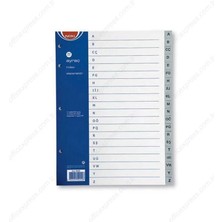 Noki A-Z Harfli PP Seperatör (Ayraç) 1 Adet Mavi Renkli Ölçülerle Düzenleme Kolaylığı