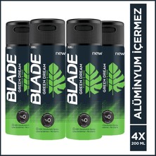 Blade Green Dream Erkek Alüminyumsuz Deodorant 4X200 ml