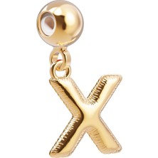 Chocli 18 Ayar Altın Kaplama Charm Harf - x