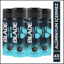 Blade Cool Fresh Erkek Alüminyumsuz Deodorant 4X200 ml