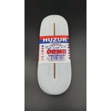 Shopwave Beyaz - 2cm Paça Lastik Yassı Geniş 10MT (5047)