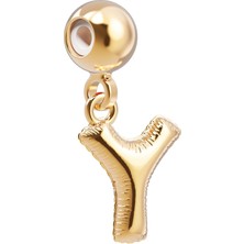 Chocli 18 Ayar Altın Kaplama Charm Harf - Y