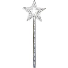 Shopwave Yıldız Model Peri Asası Melek Asası Prenses Asası Metalize Gümüş Renk (5047)