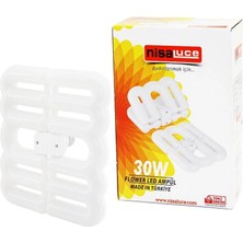 Shopwave Nisaluce EAMP-096/B 30W - E27FLOWER Katlanır- 4b ŞEKİL16X21CMBEYAZ LED Lamba Ampul 2700LÜMEN- 6500K (5047)