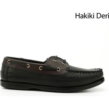 Gönderi(r) Erkek Siyaha Kahve Bağcıklı Kauçuk Taban Hakiki Deri Ayakkabı