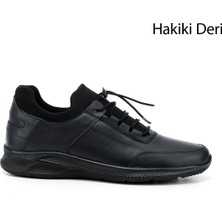 Gönderi(r) Erkek Lacivert Bağcıklı Hakiki Deri Comfort Sneaker