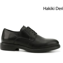 Gönderi(r) Erkek Siyah  Bağcıklı Hakiki Deri Klasik Oxford Ayakkabı