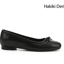 Gönderi(r) Kadın Siyah Fiyonklu Hakiki Deri Babet