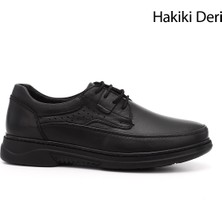 Gönderi(r) Erkek Siyah Bağcıklı Hakiki Deri Comfort Ayakkabı