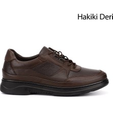 Gönderi(r) Erkek Kahve  Bağcıklı Hakiki Deri Comfort Ayakkabı